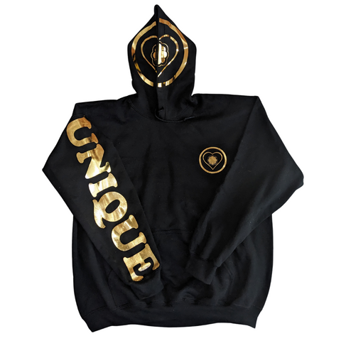 Classic 'Unique' Motto Hoodie - Black