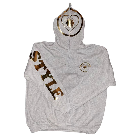 Classic 'Style' Motto Hoodie - Gray