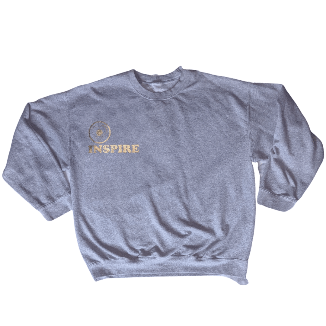 Classic 'Inspire' Motto Sweat Shirt - Grey